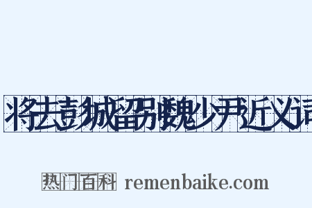 将去彭城留别魏少尹近义词是什么意思的图片